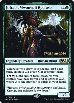 2020 Magic The Gathering Core Set 2021 - Date-stamped Promos #191 Jolrael, Mwonvuli Recluse Front