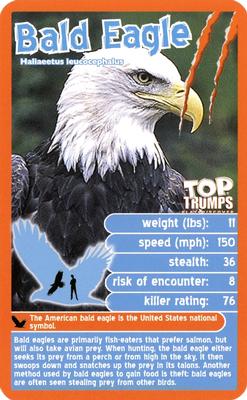 2019 Top Trumps Hunters #NNO Bald Eagle Front