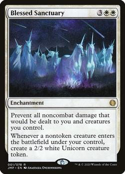 2020 Magic The Gathering Jumpstart #001 Blessed Sanctuary Front
