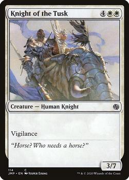 2020 Magic The Gathering Jumpstart #114 Knight of the Tusk Front