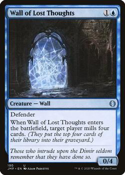2020 Magic The Gathering Jumpstart #190 Wall of Lost Thoughts Front