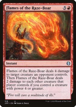 2020 Magic The Gathering Jumpstart #318 Flames of the Raze-Boar Front