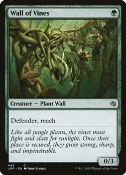 2020 Magic The Gathering Jumpstart #443 Wall of Vines Front