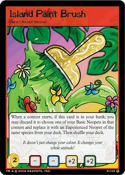2004 Wizards of the Coast Neopets Mystery Island #5 Island Paint Brush Front