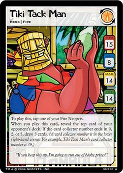 2004 Wizards of the Coast Neopets Mystery Island #39 Tiki Tack Man Front