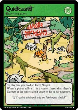2004 Wizards of the Coast Neopets Mystery Island #59 Quicksand Front