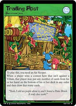 2004 Wizards of the Coast Neopets Mystery Island #66 Trading Post Front