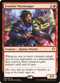 2020 Magic The Gathering Commander #052 Frontier Warmonger Front