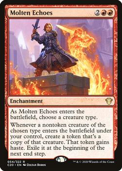 2020 Magic The Gathering Commander #054 Molten Echoes Front