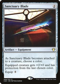 2020 Magic The Gathering Commander #069 Sanctuary Blade Front