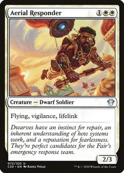 2020 Magic The Gathering Commander #072 Aerial Responder Front