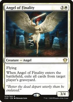 2020 Magic The Gathering Commander #075 Angel of Finality Front