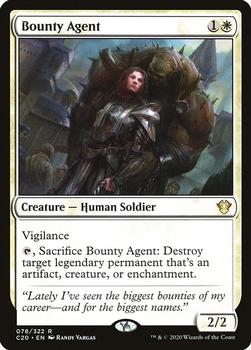 2020 Magic The Gathering Commander #078 Bounty Agent Front