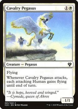 2020 Magic The Gathering Commander #081 Cavalry Pegasus Front