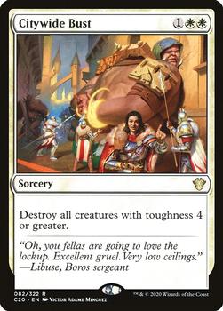 2020 Magic The Gathering Commander #082 Citywide Bust Front