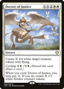 2020 Magic The Gathering Commander #085 Decree of Justice Front