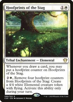 2020 Magic The Gathering Commander #090 Hoofprints of the Stag Front