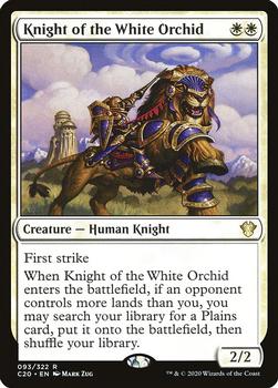 2020 Magic The Gathering Commander #093 Knight of the White Orchid Front
