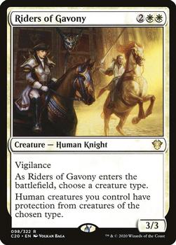 2020 Magic The Gathering Commander #098 Riders of Gavony Front
