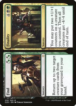 2020 Magic The Gathering Commander #212 Find // Finality Front