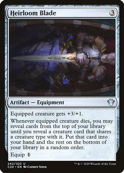 2020 Magic The Gathering Commander #242 Heirloom Blade Front