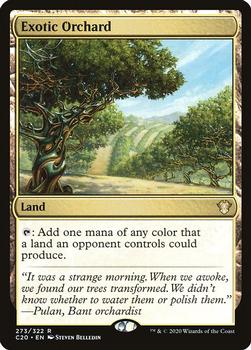 2020 Magic The Gathering Commander #273 Exotic Orchard Front