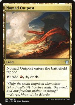 2020 Magic The Gathering Commander #294 Nomad Outpost Front