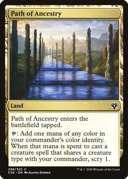 2020 Magic The Gathering Commander #298 Path of Ancestry Front