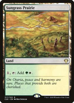 2020 Magic The Gathering Commander #317 Sungrass Prairie Front