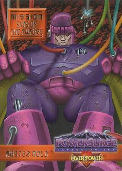 1995 Fleer Marvel Overpower PowerSurge - Sins of the Future #3 The Face of Death Master Mold Front