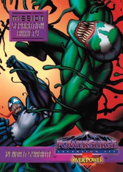 1995 Fleer Marvel Overpower PowerSurge - Mission Separation Anxiety #5 Venom / Symbiote Front
