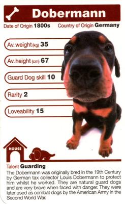 2005 Top Trumps The Dog Artlist Collection #NNO Dobermann Front
