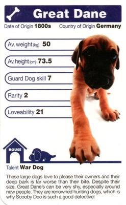 2005 Top Trumps The Dog Artlist Collection #NNO Great Dane Front