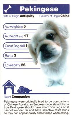 2005 Top Trumps The Dog Artlist Collection #NNO Pekingese Front
