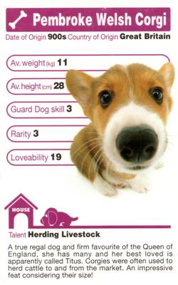 2005 Top Trumps The Dog Artlist Collection #NNO Pembroke Welsh Corgi Front