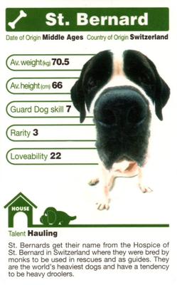 2005 Top Trumps The Dog Artlist Collection #NNO St. Bernard Front