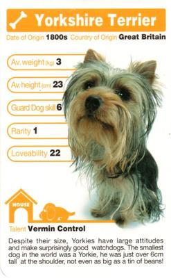 2005 Top Trumps The Dog Artlist Collection #NNO Yorkshire Terrier Front