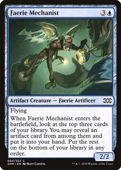2020 Magic: The Gathering Double Masters #050 Faerie Mechanist Front