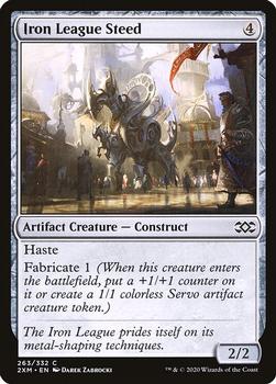 2020 Magic: The Gathering Double Masters #263 Iron League Steed Front