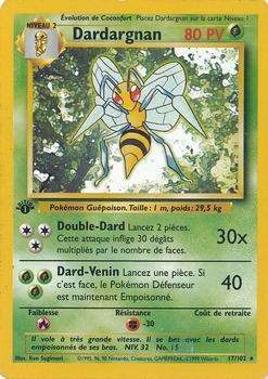 1999 Pokemon 1st Edition French #17/102 Dardargnan Front