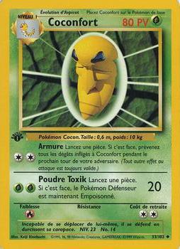 1999 Pokemon 1st Edition French #33/102 Coconfort Front