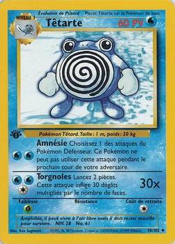 1999 Pokemon 1st Edition French #38/102 Têtarte Front
