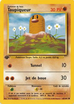 1999 Pokemon 1st Edition French #47/102 Taupiqueur Front