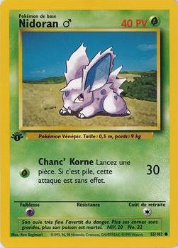 1999 Pokemon 1st Edition French #55/102 Nidoran ♂ Front