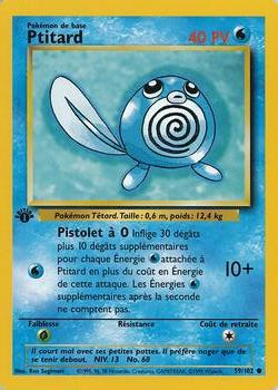 1999 Pokemon 1st Edition French #59/102 Ptitard Front