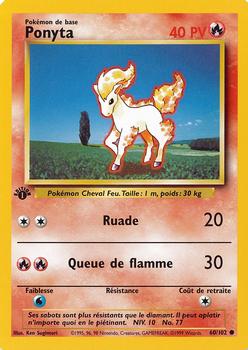 1999 Pokemon 1st Edition French #60/102 Ponyta Front