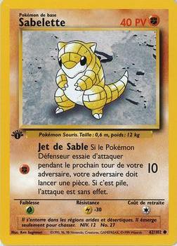 1999 Pokemon 1st Edition French #62/102 Sabelette Front