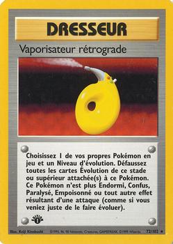 1999 Pokemon 1st Edition French #72/102 Vaporisateur rétrograde Front