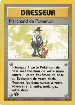 1999 Pokemon 1st Edition French #77/102 Marchand de Pokémon Front