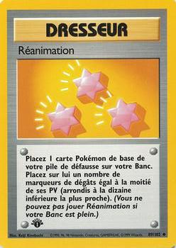 1999 Pokemon 1st Edition French #89/102 Réanimation Front